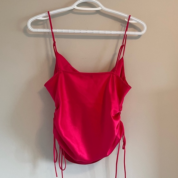 Dynamite Pink Satin Tank - Picture 6 of 8